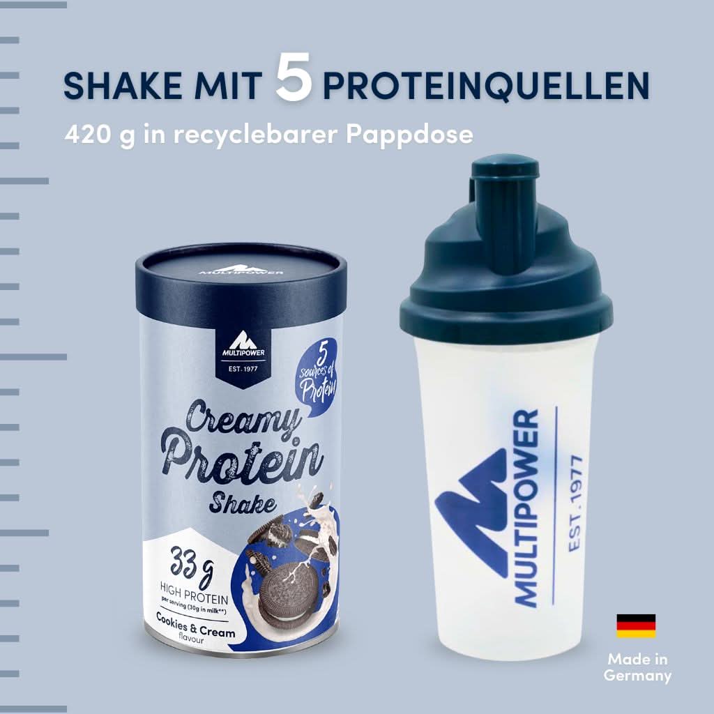Creamy Protein Pulver 420g - Cookies & Cream | bis zu 33g Protein pro Portion - Image 3