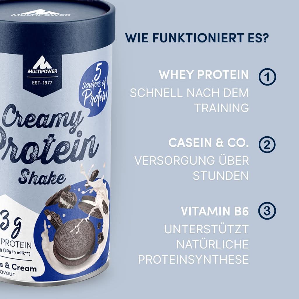 Creamy Protein Pulver 420g - Cookies & Cream | bis zu 33g Protein pro Portion - Image 5