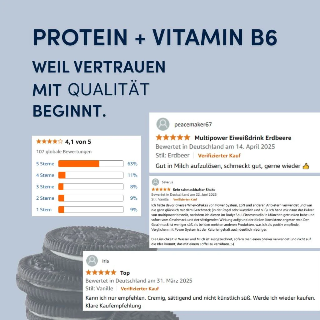 Creamy Protein Pulver 420g - Cookies & Cream | bis zu 33g Protein pro Portion - Image 6