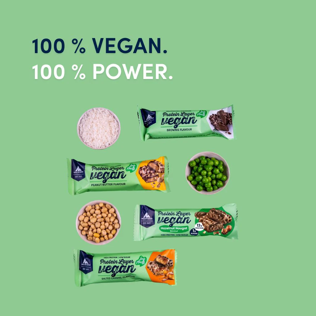 Vegan Protein Layer Haselnuss Nougat 55g | 13g pflanzliches Eiweiß pro Riegel - Image 6