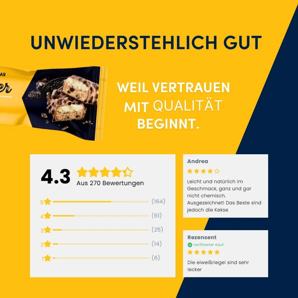 Protein Riegel Layer Cookies & Cream - 50g | 32% Protein - Image 6