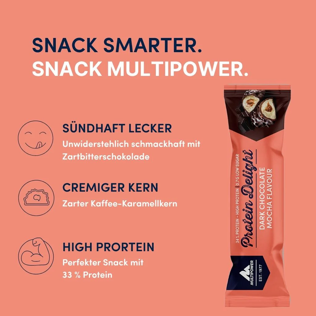 Protein Riegel Delight Zartbitter-Schokolade & Mokka - 35g - Image 5