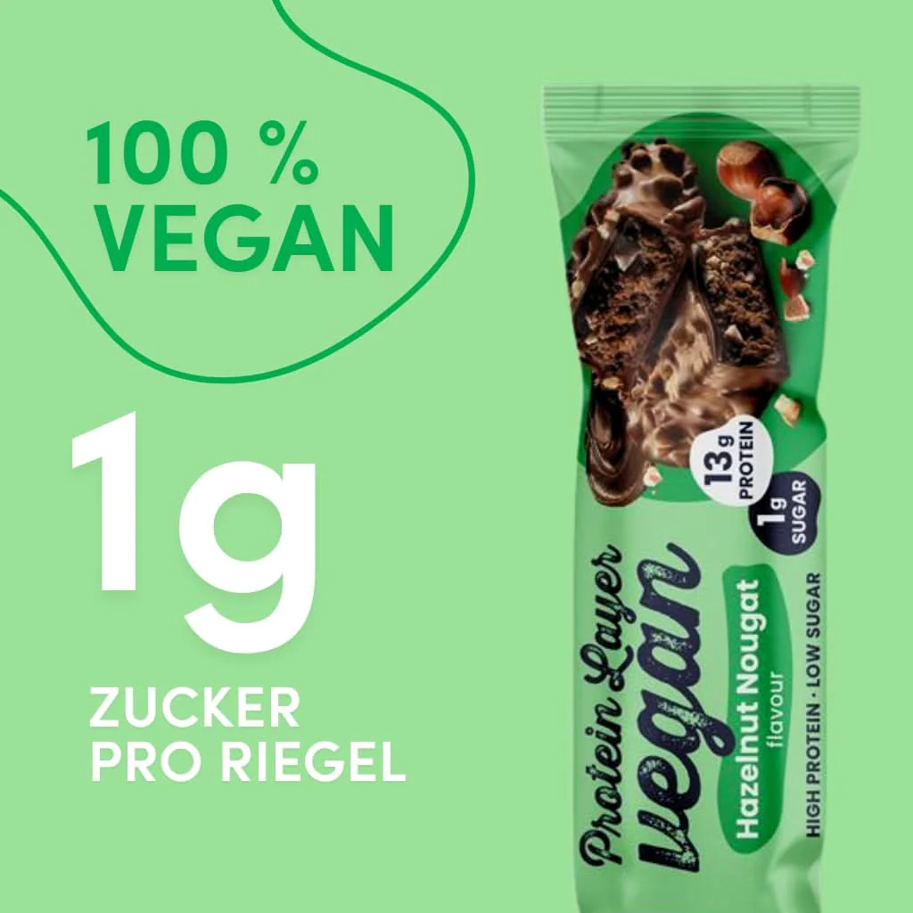 Veganer Proteinriegel Haselnuss-Nougat-Geschmack (Kauf 4, zahl 3) - Image 3