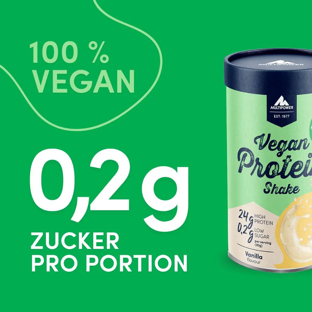 Vegan Vanille Protein Shake (420g) High Proteinpulver, 100% Vegan - Image 3