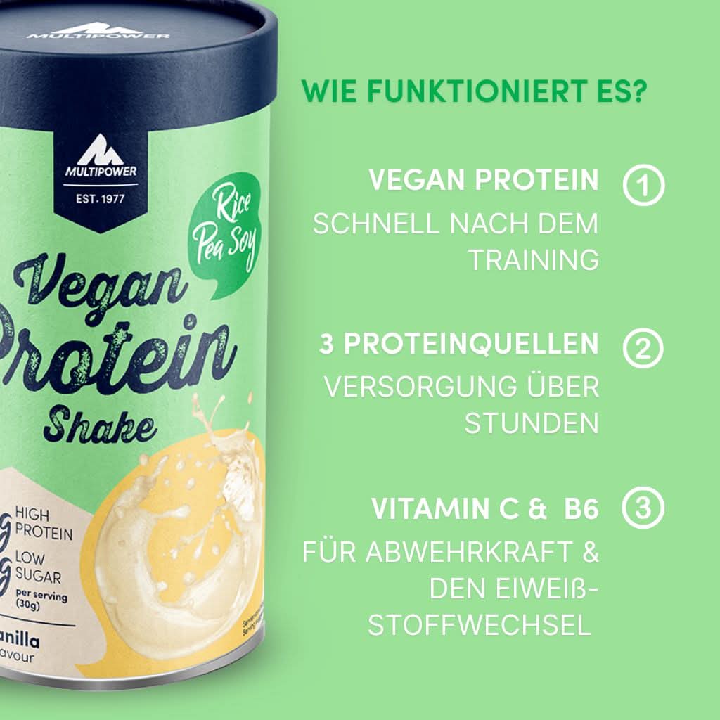 Vegan Vanille Protein Shake (420g) High Proteinpulver, 100% Vegan - Image 5