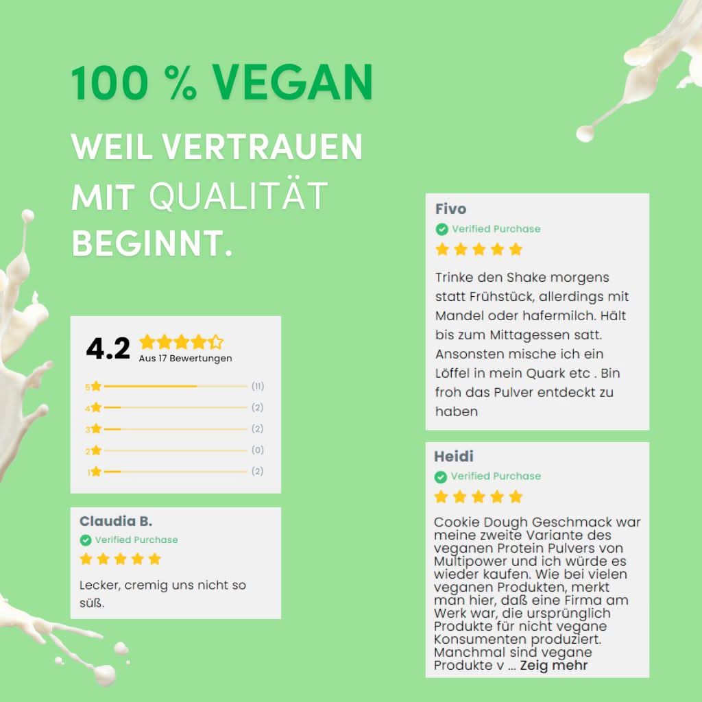 Vegan Vanille Protein Shake (420g) High Proteinpulver, 100% Vegan - Image 8