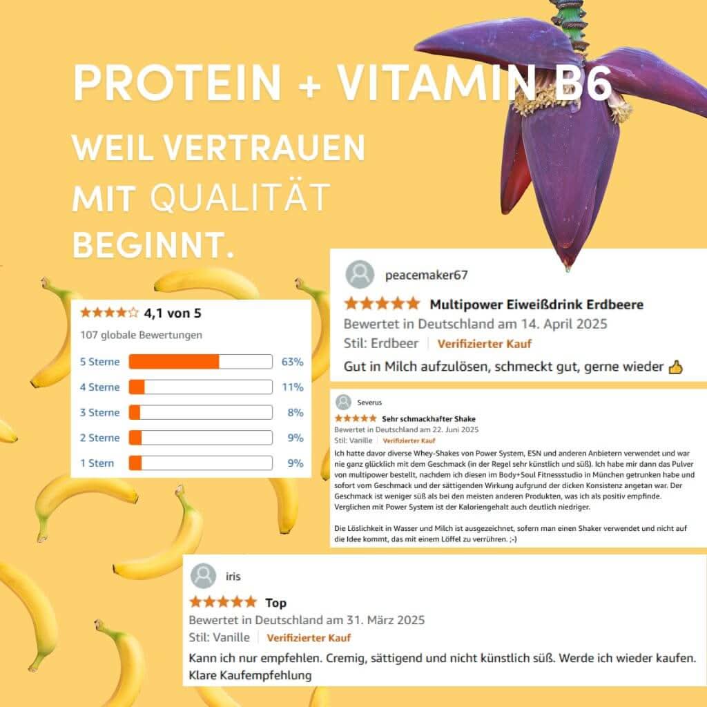 420g Whey Protein Pulver Banane | Mit Vitamin B6 - Image 6