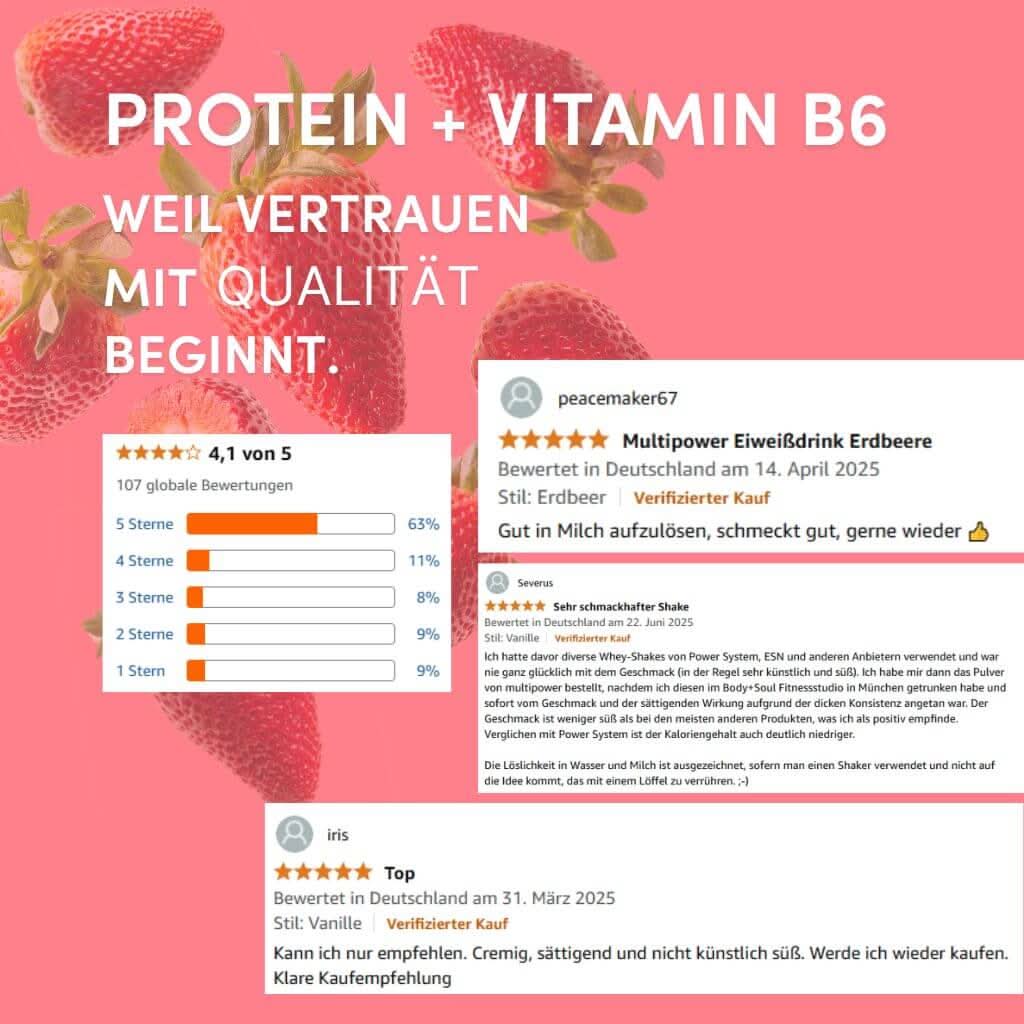 420g Whey Protein Pulver Erdbeere | Strawberry Proteinpulver - Image 6